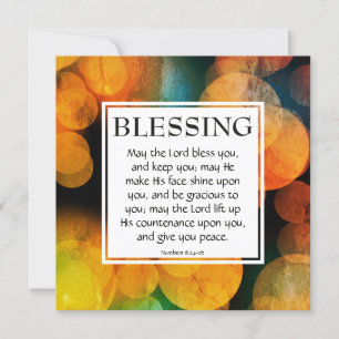 THE LORD BLESS YOU Numbers 6:24-26