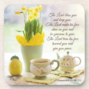 The Lord Bless You Numbers 6:24-26 Bible Verse Coaster