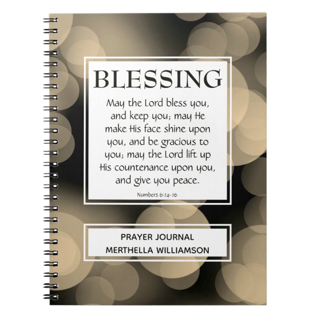 THE LORD BLESS YOU Numbers 6:24-26 BLESSING Notebook (Front)