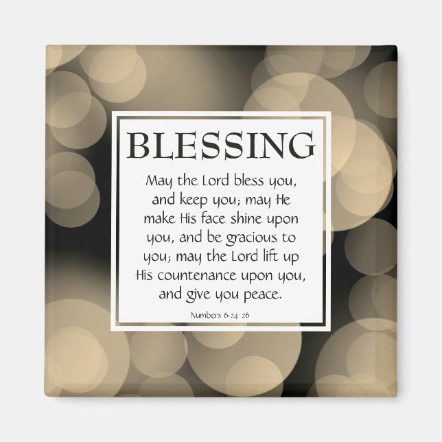 THE LORD BLESS YOU Numbers 6:24-26 Christian Magnet (Front)