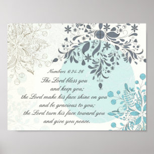 The Lord Bless You, Numbers 6:24 Bible Verse Poster