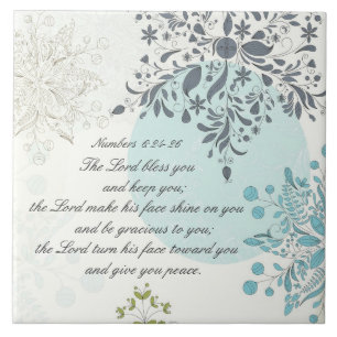 The Lord Bless You, Numbers 6:24 Bible Verse Tile