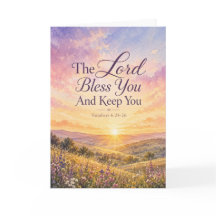 The Lord Bless You Watercolor Scripture Card