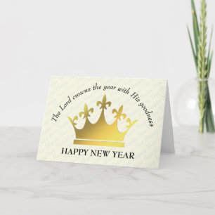 THE LORD CROWNS THE YEAR   Happy New Year Holiday Card