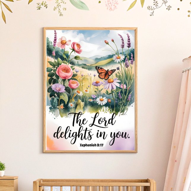 The Lord Delights in You Christian Nursery Art Poster (Creator Uploaded)