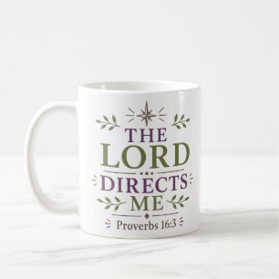 The Lord directs me Christian Morning Devotional Coffee Mug