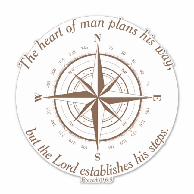 The Lord establishes his steps Sticker (Front)