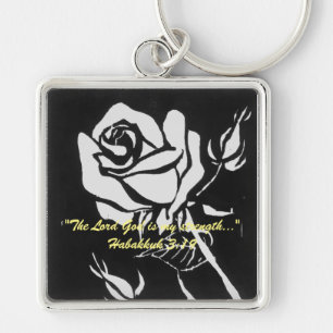 "The Lord God is my strength..." Bible truths  Key Ring