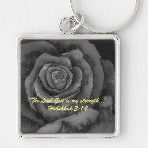 "The Lord God is my strength..." Bible truths Key Ring