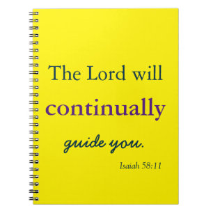 The Lord Guides You Yellow Notebook