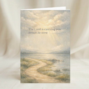 The Lord Is Carrying You Christian Encouragement  Card