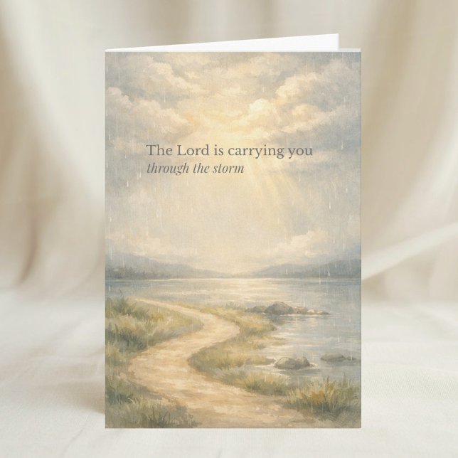 The Lord Is Carrying You Christian Encouragement  Card (Creator Uploaded)