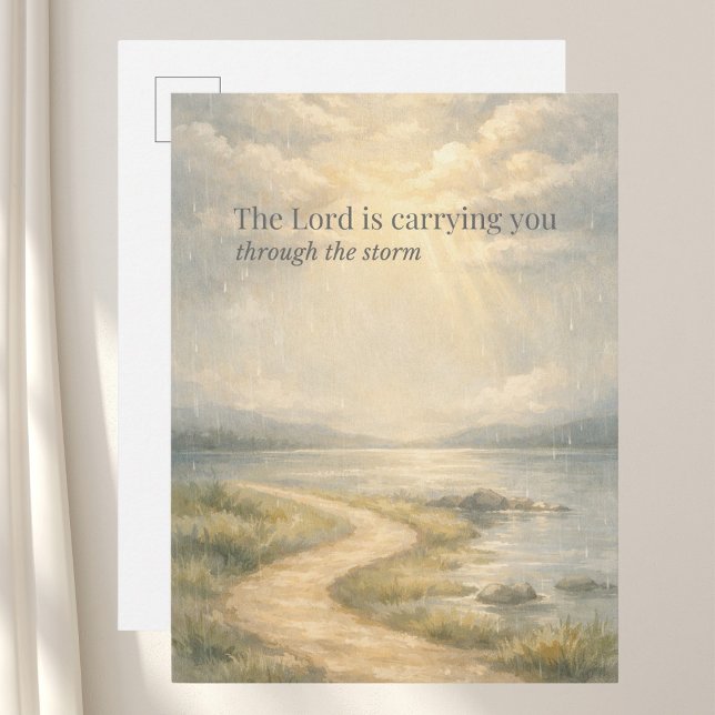 The Lord Is Carrying You Christian Encouragement Postcard (Creator Uploaded)
