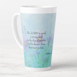 The Lord Is Good - Nahum 1:7   Latte Mug