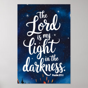 The Lord is My Light Christian Nursery Kids Poster