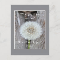 The Lord is My Portion Bible Scripture Quote