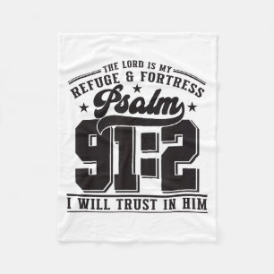 The Lord Is My Refuge & Fortress – Psalm 91_2 Fleece Blanket
