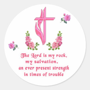 The Lord is my rock Classic Round Sticker