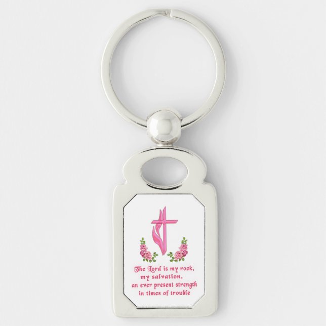 The Lord is my rock Key Ring (Front)