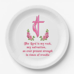 The Lord is my rock Paper Plate