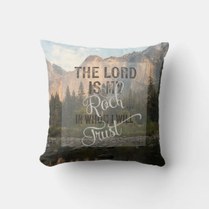 The Lord is my Rock - Ps 18:2 Cushion