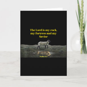 The Lord Is My Rock Psalm 18_2 - Christian Values  Card