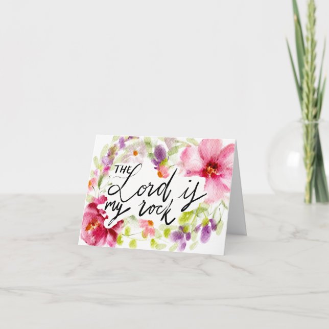 The Lord is my Rock | Scripture Note Card (Front)