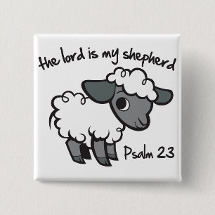 The Lord is my Shepherd 15 Cm Square Badge