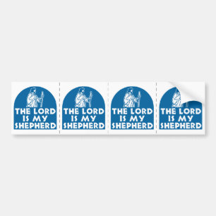The Lord is my Shepherd Blue Bumper Sticker