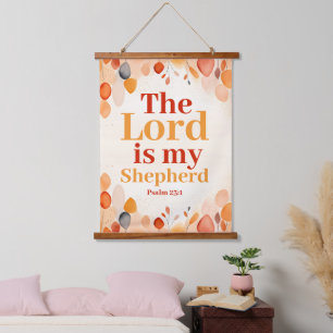 The Lord is my shepherd Boho Christian Hanging Tapestry