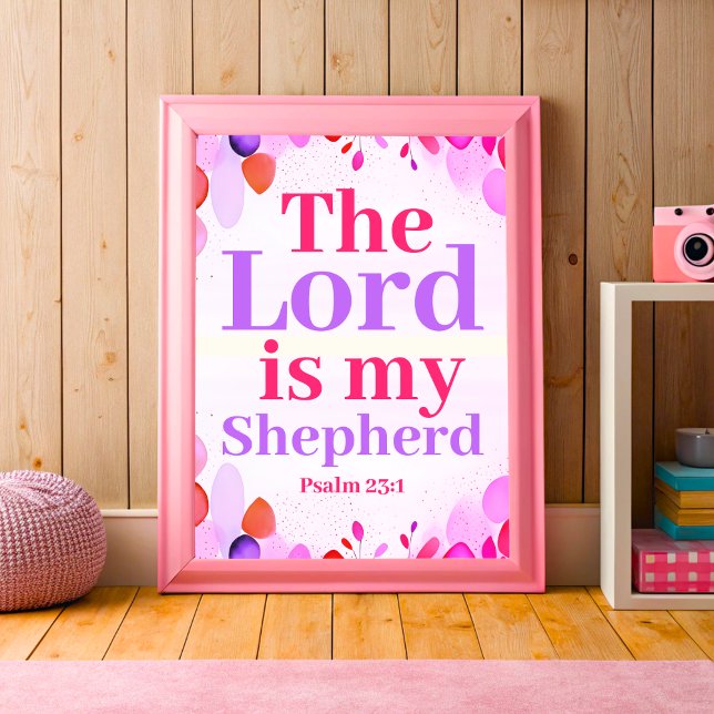 The Lord is my shepherd Boho Christian Teen Girl Poster (Creator Uploaded)