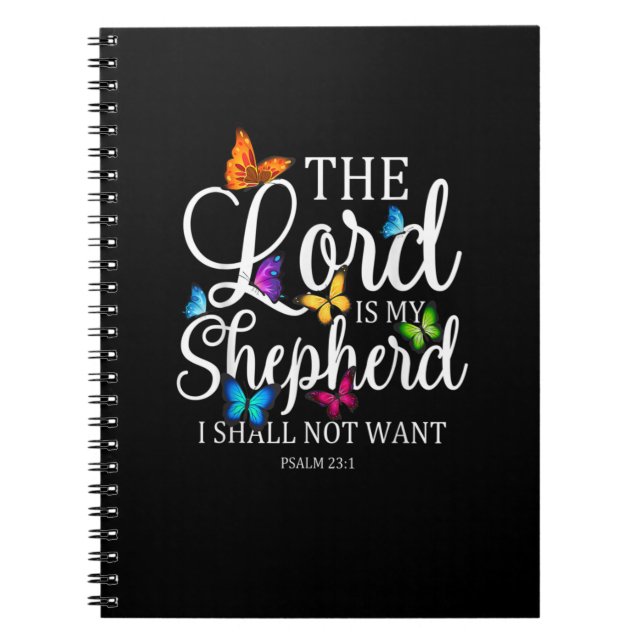 The Lord Is My Shepherd Butterfly Art Notebook (Front)