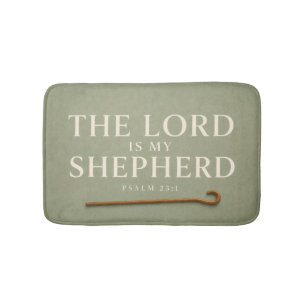 THE LORD IS MY SHEPHERD Christian Bath Mat