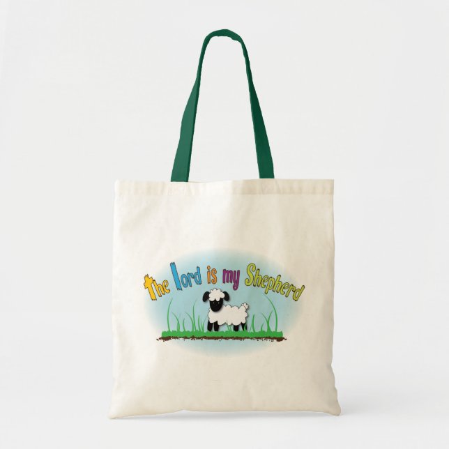 The Lord is my Shepherd Christian cloth tote bag (Front)