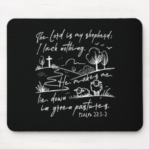 The Lord Is My Shepherd Christian Jesus Bible Vers Mouse Pad