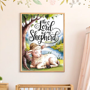 The Lord is my Shepherd Christian Nursery Wall Art