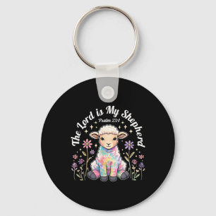 The Lord Is My Shepherd Easter Christian Faith Bib Key Ring
