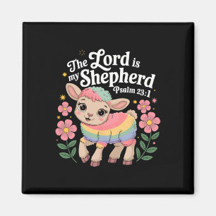 The Lord Is My Shepherd Easter Christian Faith Bib Magnet