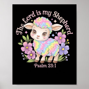 The Lord Is My Shepherd Easter Christian Faith Bib Poster