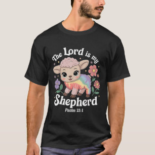 The Lord Is My Shepherd Easter Christian Faith Bib T-Shirt