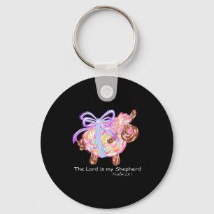 The Lord Is My Shepherd Easter Jesus Christian Coq Key Ring