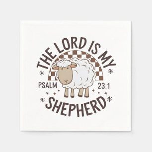 The Lord is my shepherd Jesus Thanksgiving Napkin