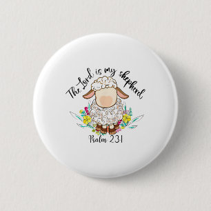 The Lord Is My Shepherd Lord's Prayer Christian Ea 6 Cm Round Badge