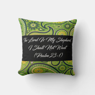 The Lord Is My Shepherd Paisley Accent Pillow