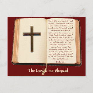 The LORD is my shepherd Postcard