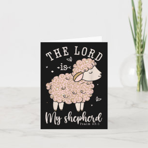 The Lord Is My Shepherd Prayer Christian Sheep Wom Card