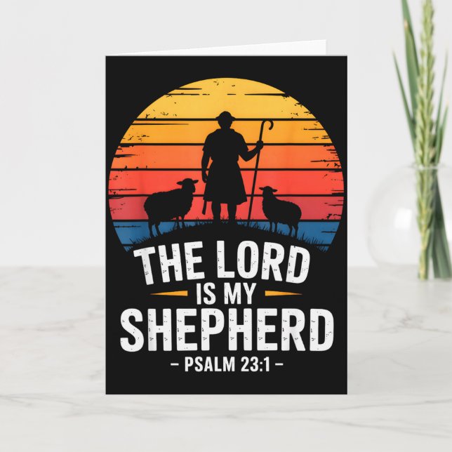 The Lord Is My Shepherd Psalm 23_1 Bible Verse  Card (Front)
