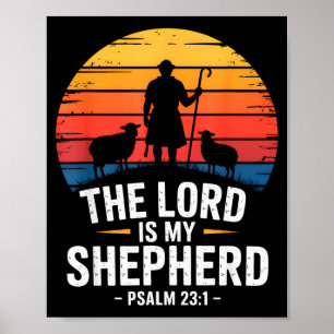 The Lord Is My Shepherd Psalm 23_1 Bible Verse Poster