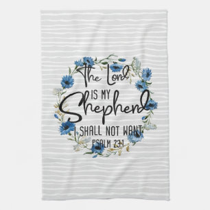 The Lord Is My Shepherd   Psalm 23:1 Bible Verse Tea Towel