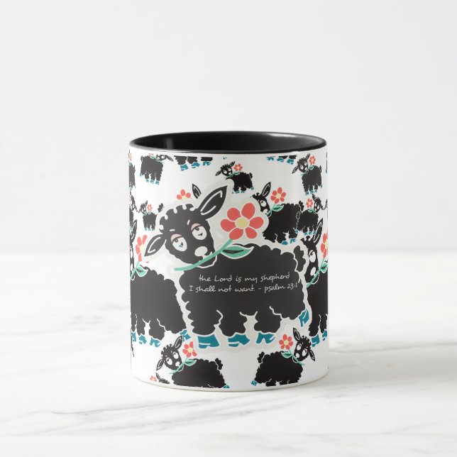 The Lord is my Shepherd Psalm 23:1 Minimalist  Mug (Center)